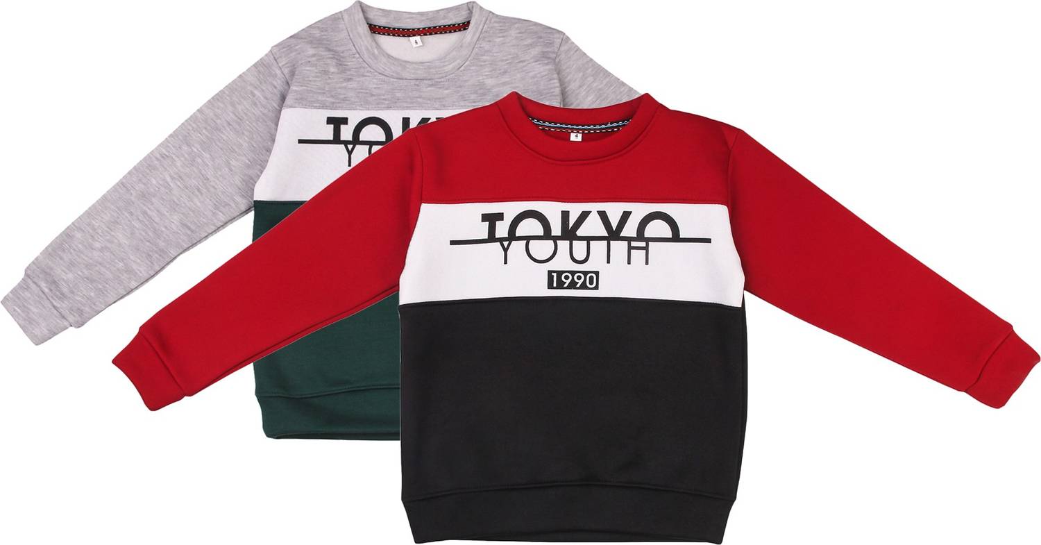 ANIXA Full Sleeve Color Block Boys & Girls Sweatshirt