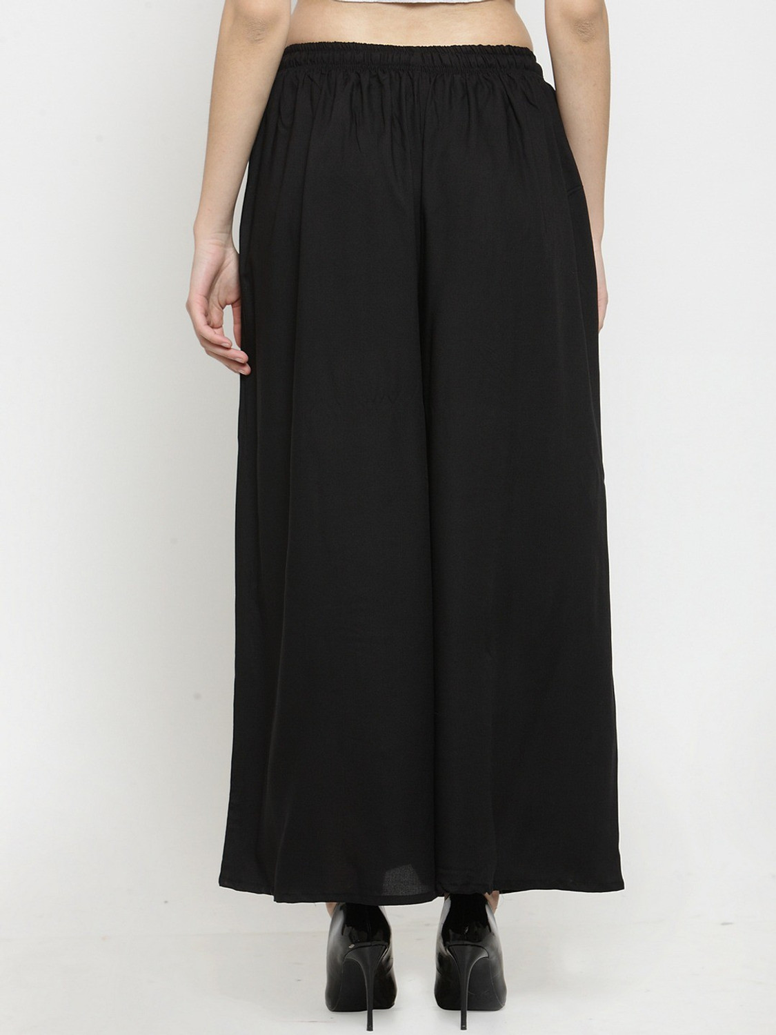 Image of kanjilal Flared Women Black Trousers