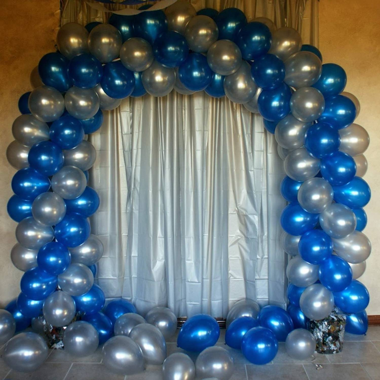Alice Emporium Solid AE-BLU-WHT-BALL-PACK-50 Balloon