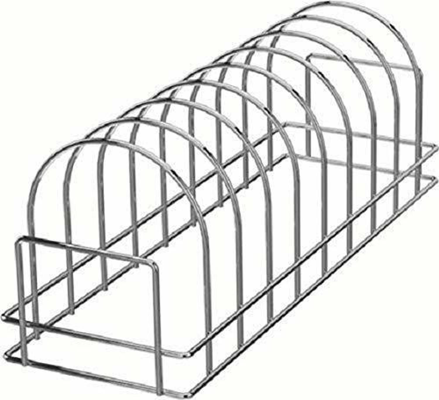 AMMEDARSHAN Plate Kitchen Rack Steel Plate Stand Holder Organizer Rack for Kitchen (Stainless Steel/8 Slot) (Round)