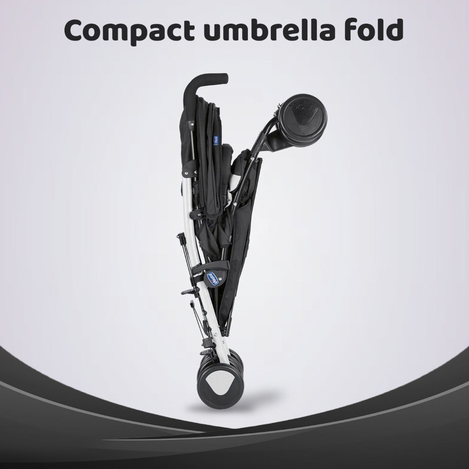 Image of Chicco Echo stroller / bumper bar stone Stroller
