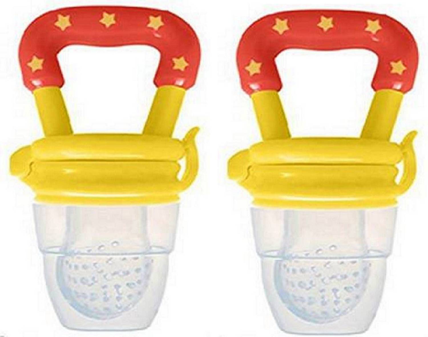 ASKOVID Pack of Two Pacifier Food Feeder Silicone Fresh Fruit Milk Nibbler Feeding Safe Kids Supplies Nipple Teat Pacifier Bottles Teether and Feeder