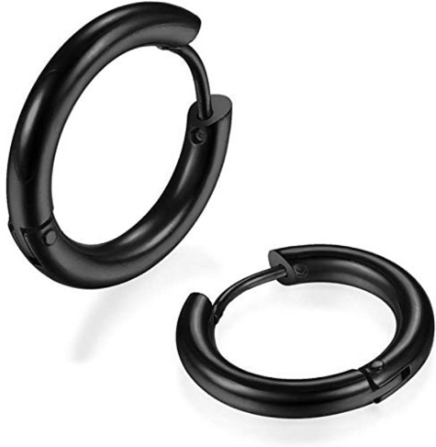 Karishma Kreations Mens Jewellery Valentine Multi Black Bali Hoop Stud earrings for men/ Ear rings Combo For Men Gents Boys unisex Salman Khan Style Mens Jewellery Brass Hoop Earring