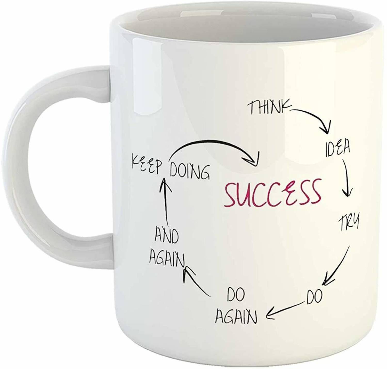 KriSo Think to Success Motivational Coffee Mug - Image 4