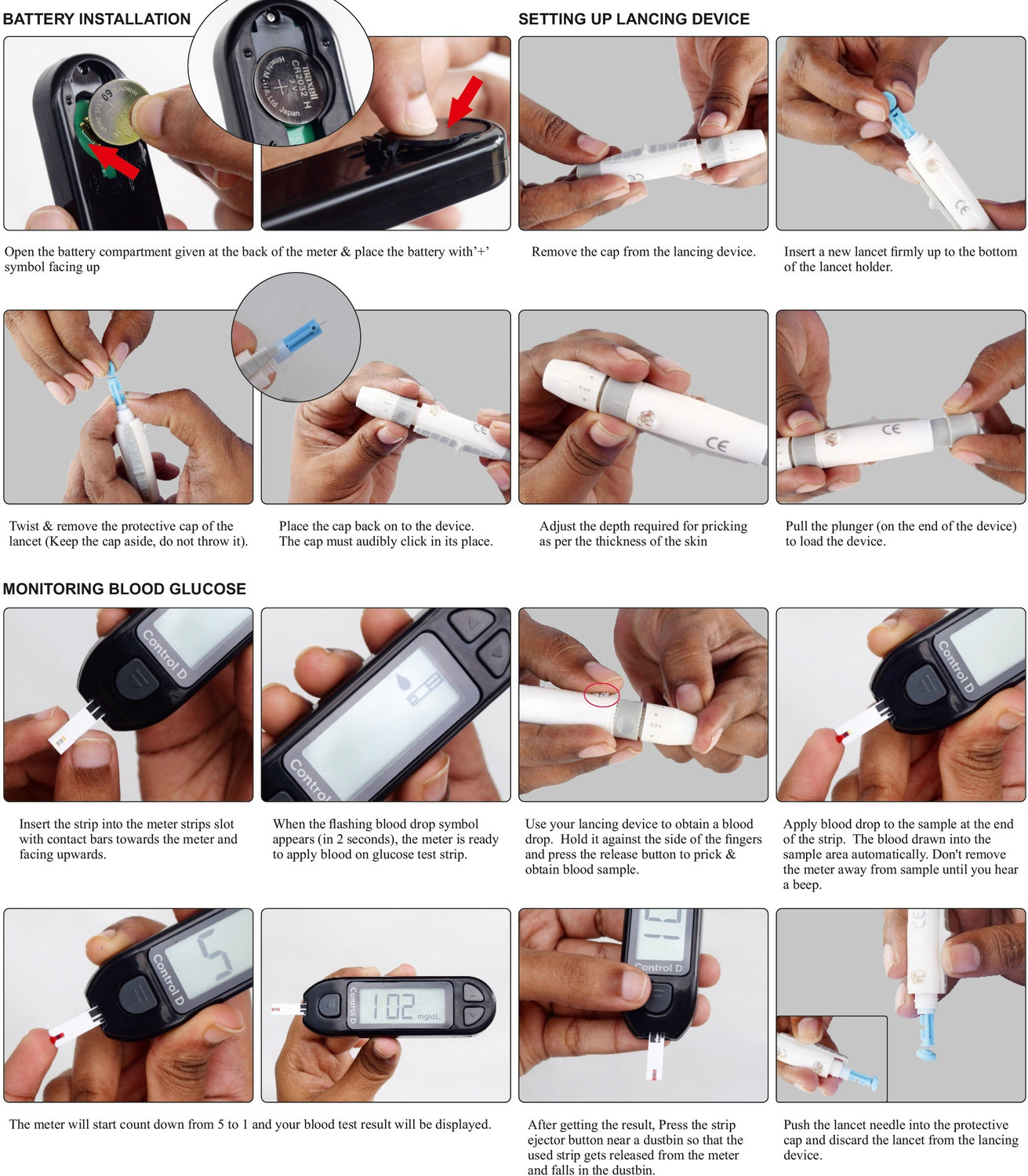 Image of Control D White 50 Strips & Glucometer
