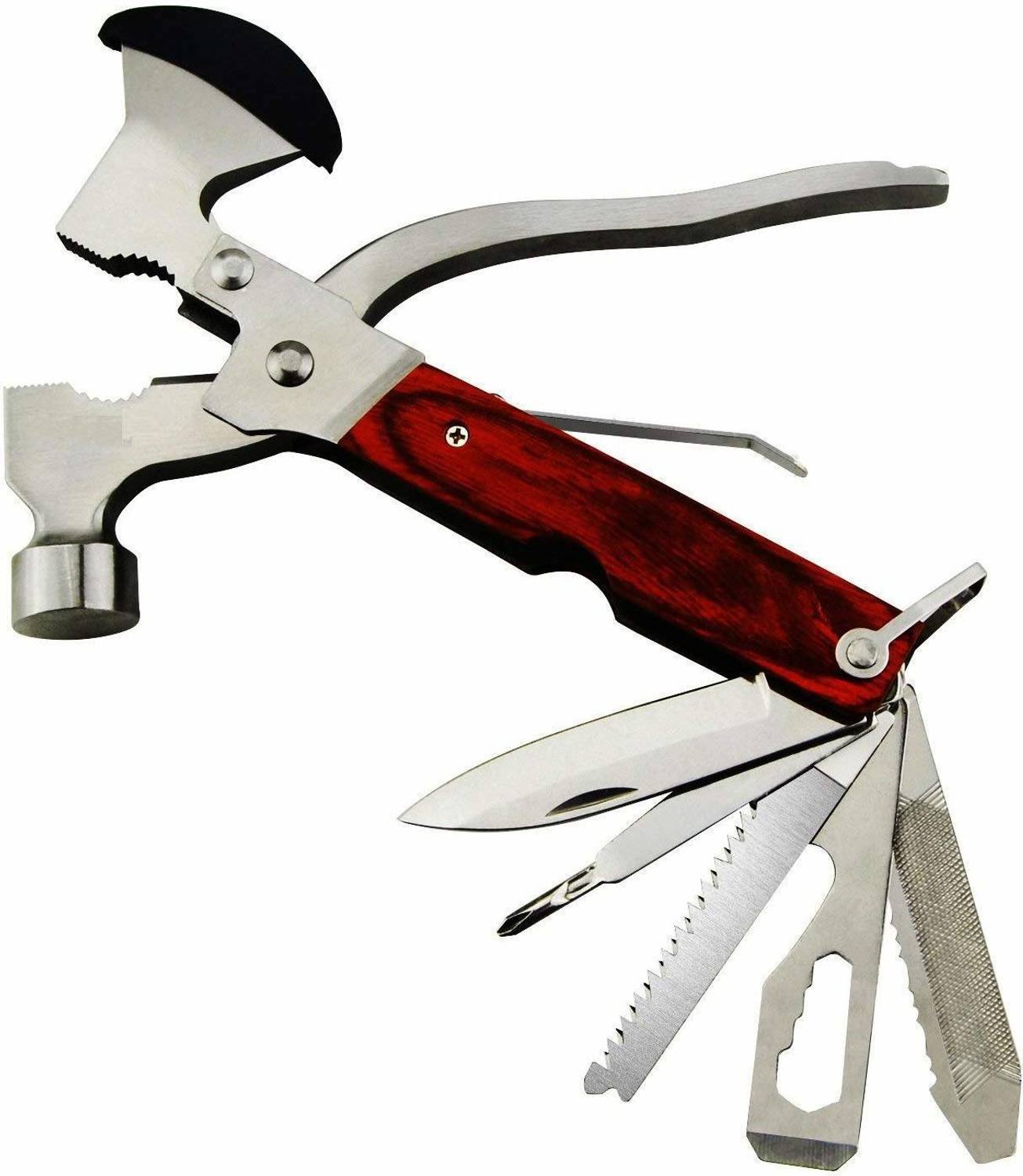 ROLLYWARE Stainless Steel 10 -in-1 Multipurpose Tool Kit, Portable Stainless Steel 10-in-1 Multipurpose Tool Kit, Portable & Speciality Hammer