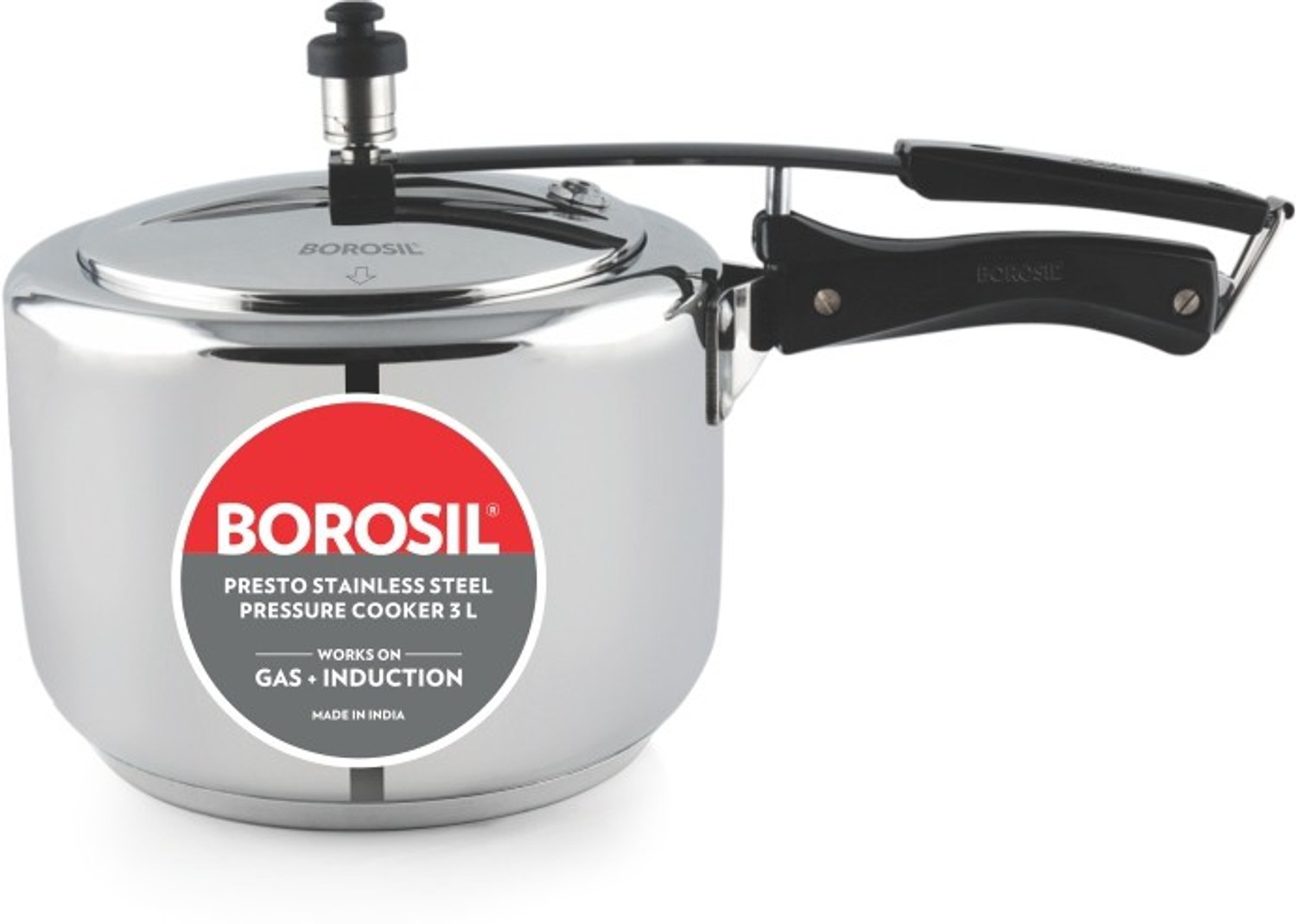Image of BOROSIL 3 L Inner Lid Induction Bottom Pressure Cooker