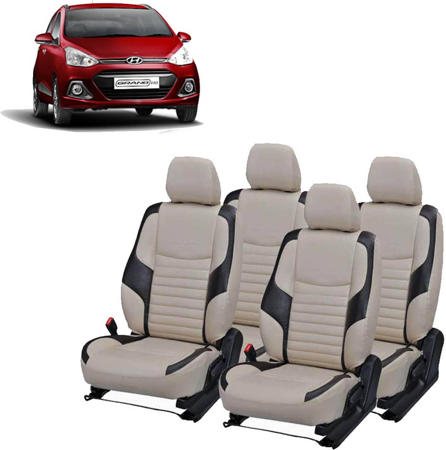 AutoSafe PU Leather Car Seat Cover For Hyundai Grand i10