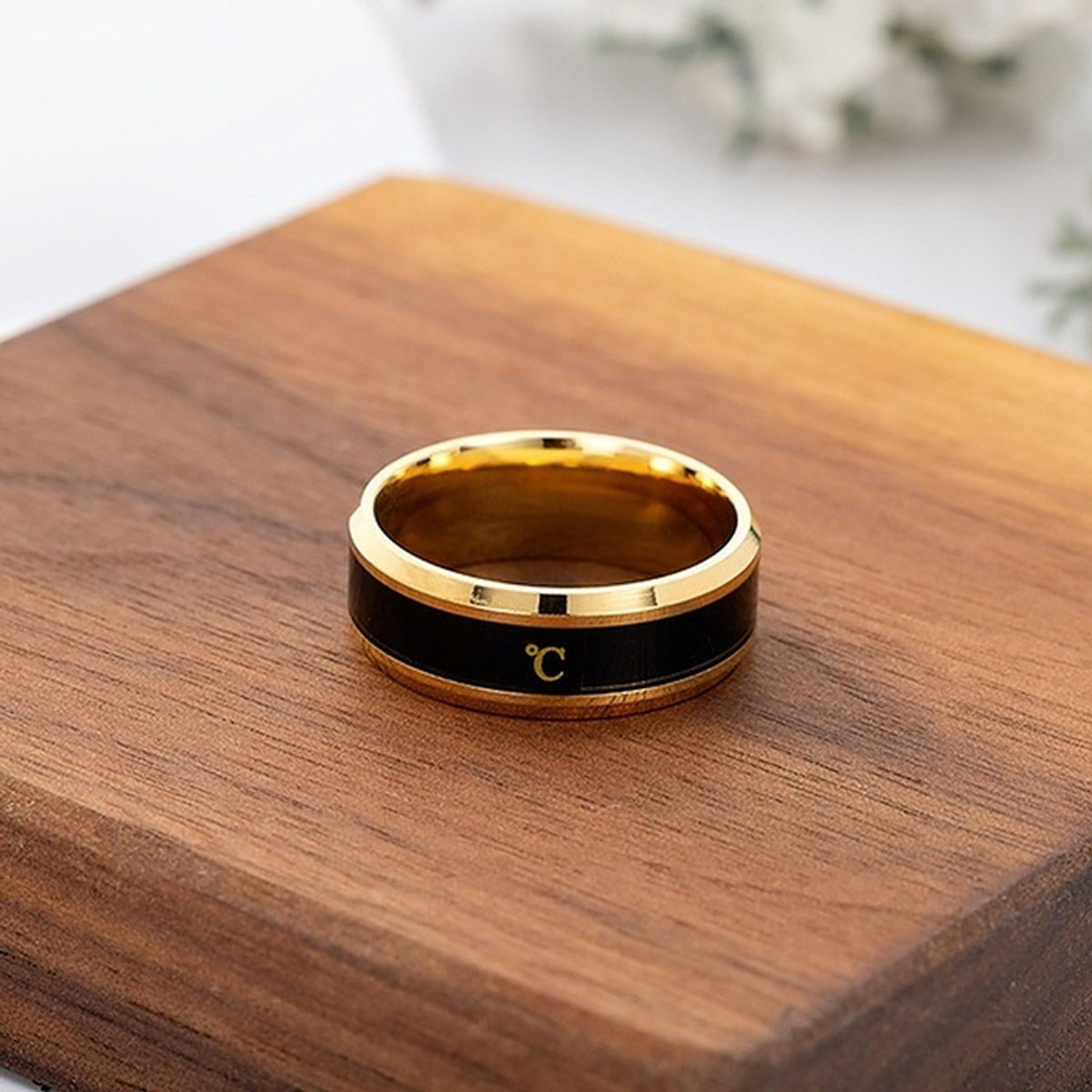Image of Heer Collection Intelligent Smart Body Temperature Monitor Stainless Steel Ring Valentine gift Fashion Jewellery Collection propose Lovers Fancy Party wear Stylish latest design Heart Dragon king Couples Love Golden Black Blue Mens Style Thumb Smart Band Gold plated Name Letter Hand Finger Rings Combo set pack for men /girls / Boys / boyfriend / husband /gents /Couple Simple Single Daily use Gift Adjustable size High Trendy style, Tungsten, Metal, Brass, Enamel, Alloy Titanium, Gold, Black Silver, Rhodium Plated Ring, Stainless Steel Ring