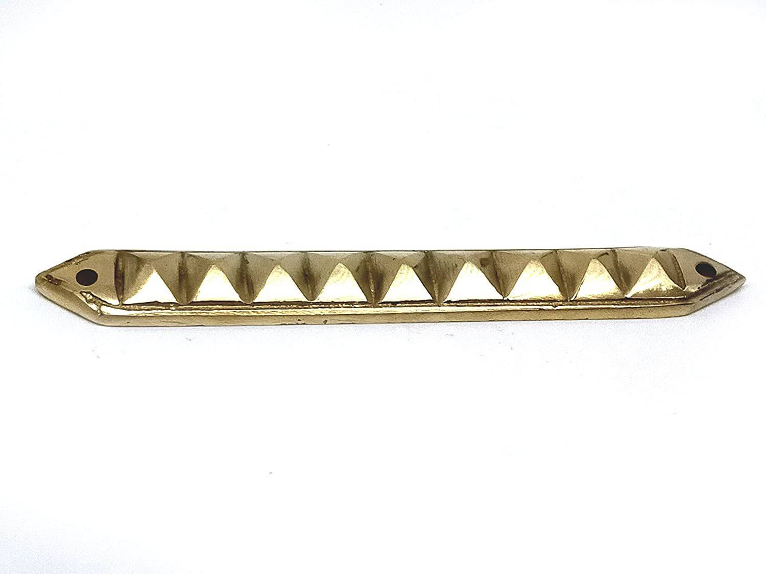 AIR9999 Brass Vastu Nine 9 Pyramid Wall Strip for Vaastu Correction and Positive Energy Decorative Showpiece - 1 cm