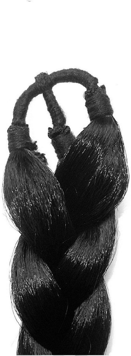 Image of Appravo High quality Looks like real beautiful artificial hair choti Extension Volumizer Black Hair Extension