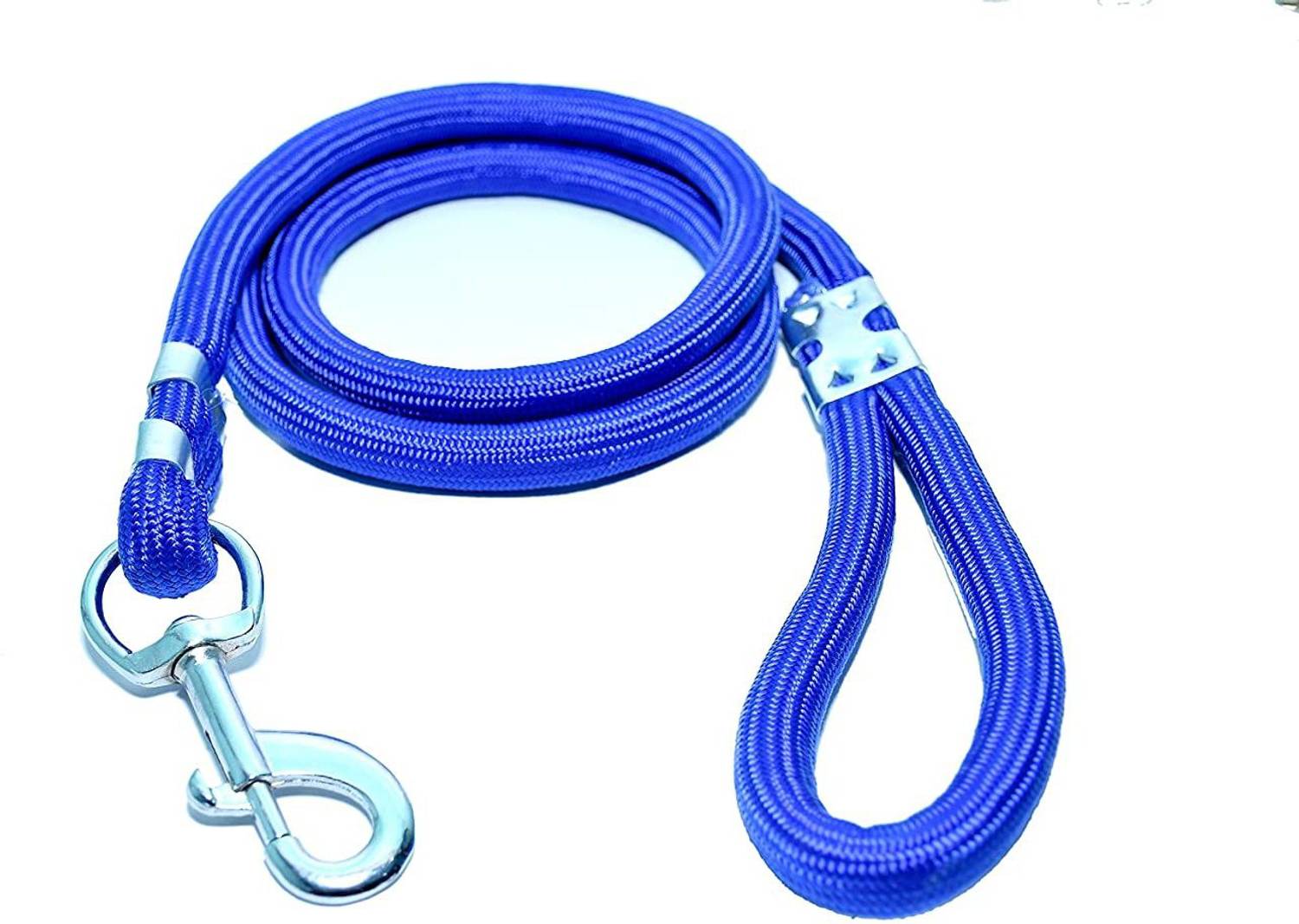 ALCAZAR Stylish Nylon Blue Dog Cord Leash 15mm 160 cm Dog Cord Leash