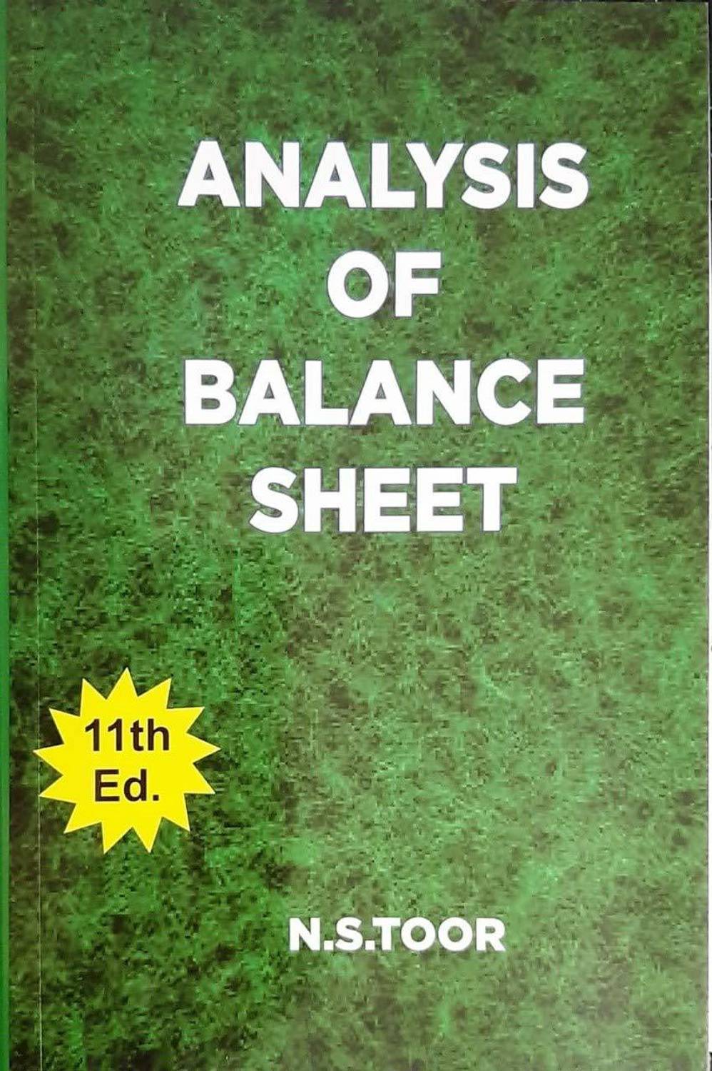 Analysis Of Balance Sheet 11th Ed
