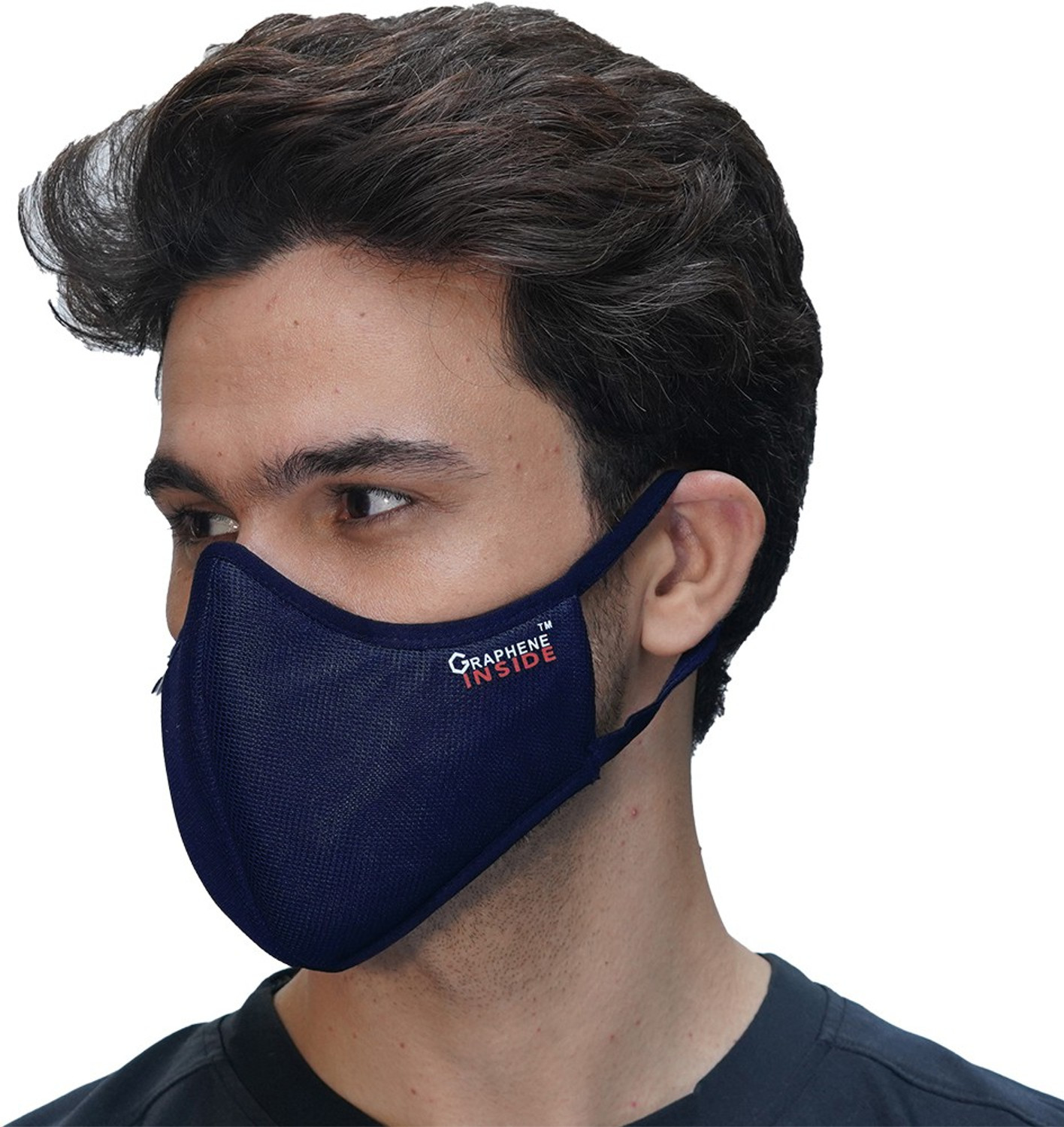 Image of G1 WONDERS Anti Viral Graphene Silver Nano Technology Anti Pollution Reusable 50 Washable Cloth Face Masks ST33BLUM