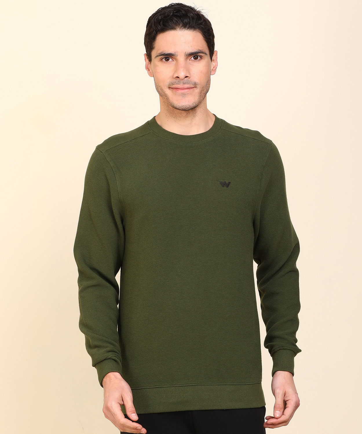 Image of Wildcraft Full Sleeve Self Design Men Sweatshirt