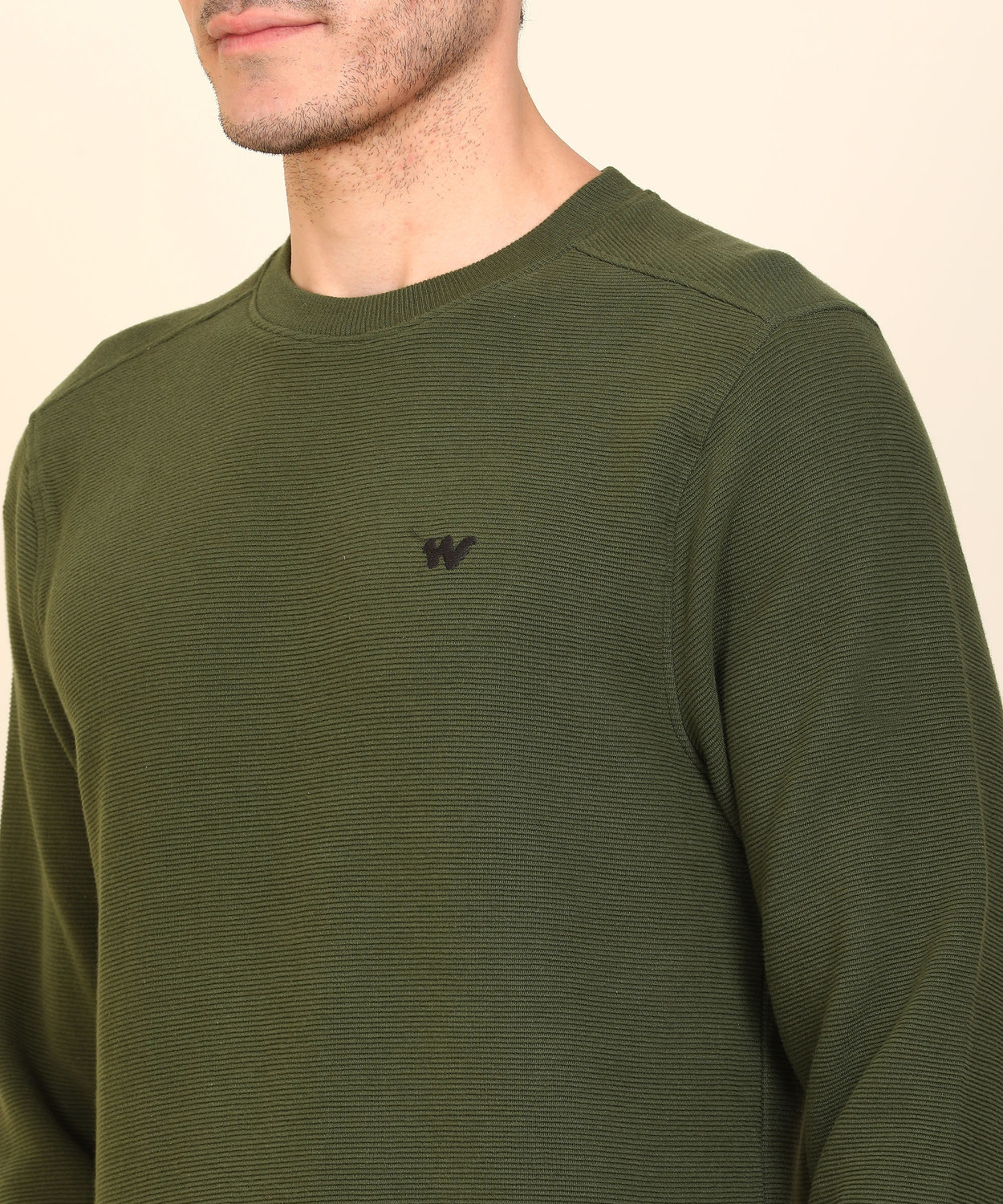 Image of Wildcraft Full Sleeve Self Design Men Sweatshirt