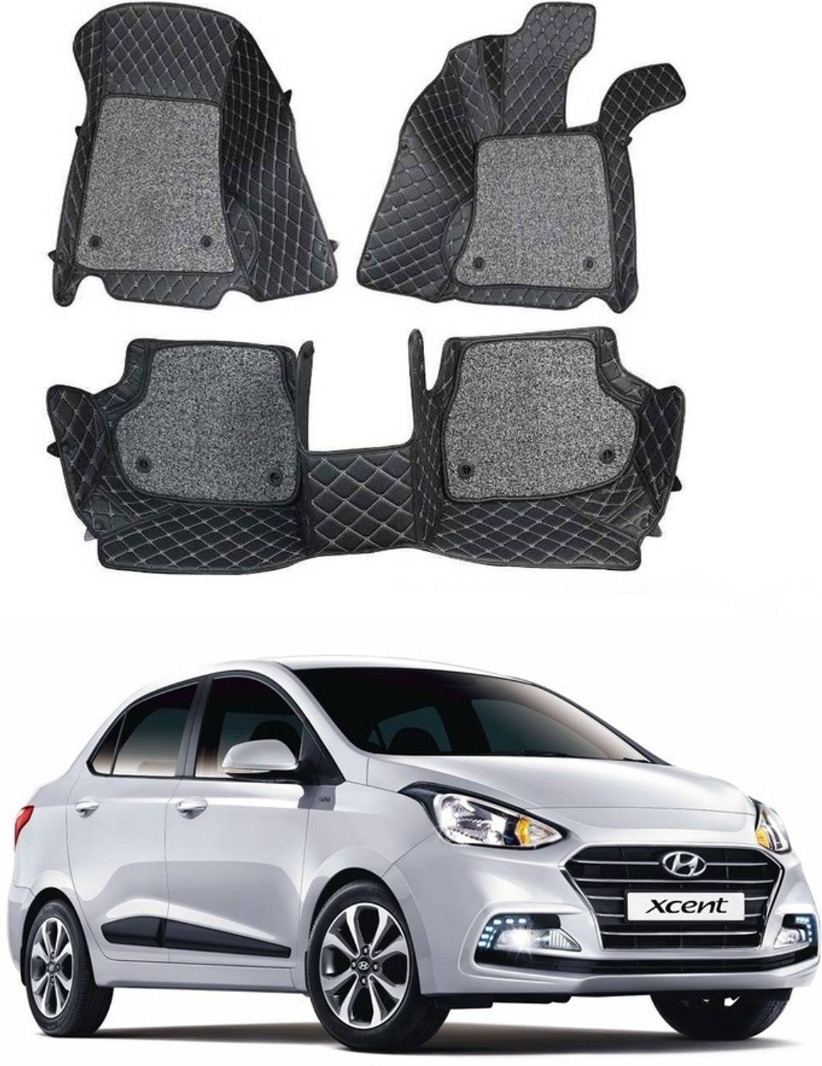 arneja trading company Leatherite 7D Mat For  Hyundai Xcent
