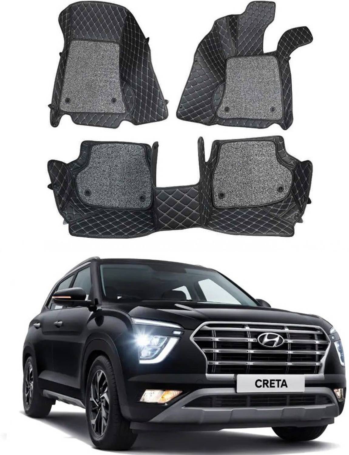 arneja trading company Leatherite 7D Mat For  Hyundai Creta