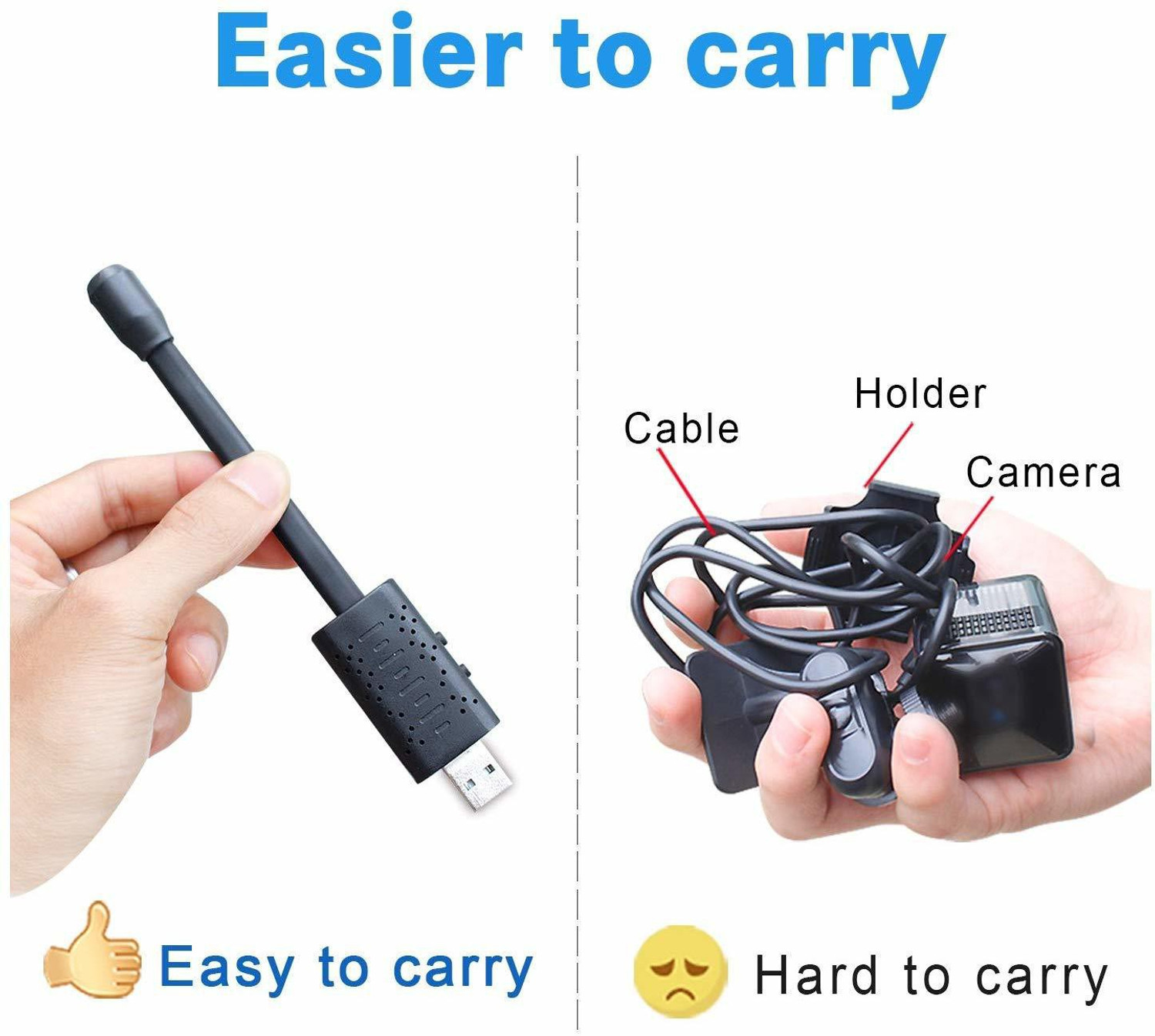 Image of IC PLUS 1080p HD USB Universal Interface Mini Flexi Neck Camera, Supports Micro SD Card Security Camera
