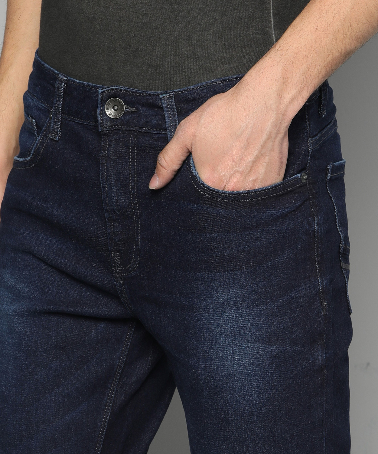 Image of United Colors of Benetton Tapered Fit Men Blue Jeans