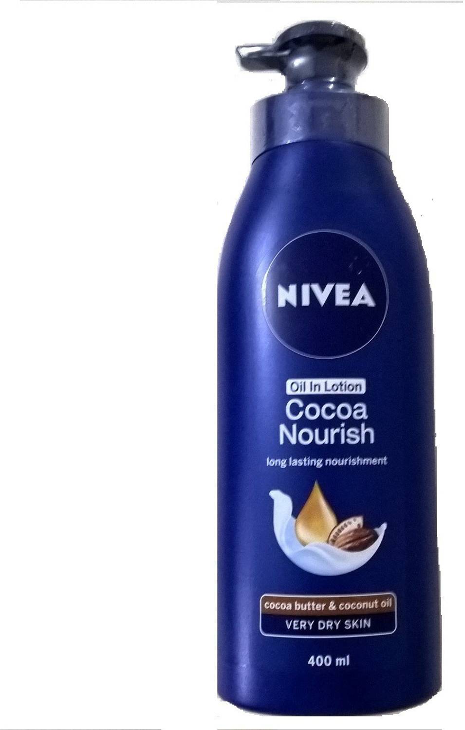 NIVEA Cocoa Nourish 400ml Body Lotion with Deep Moisture Serum| 72 H Moisturization | With Cocoa Butter & Coconut Oil | Non Greasy & Healthy Looking