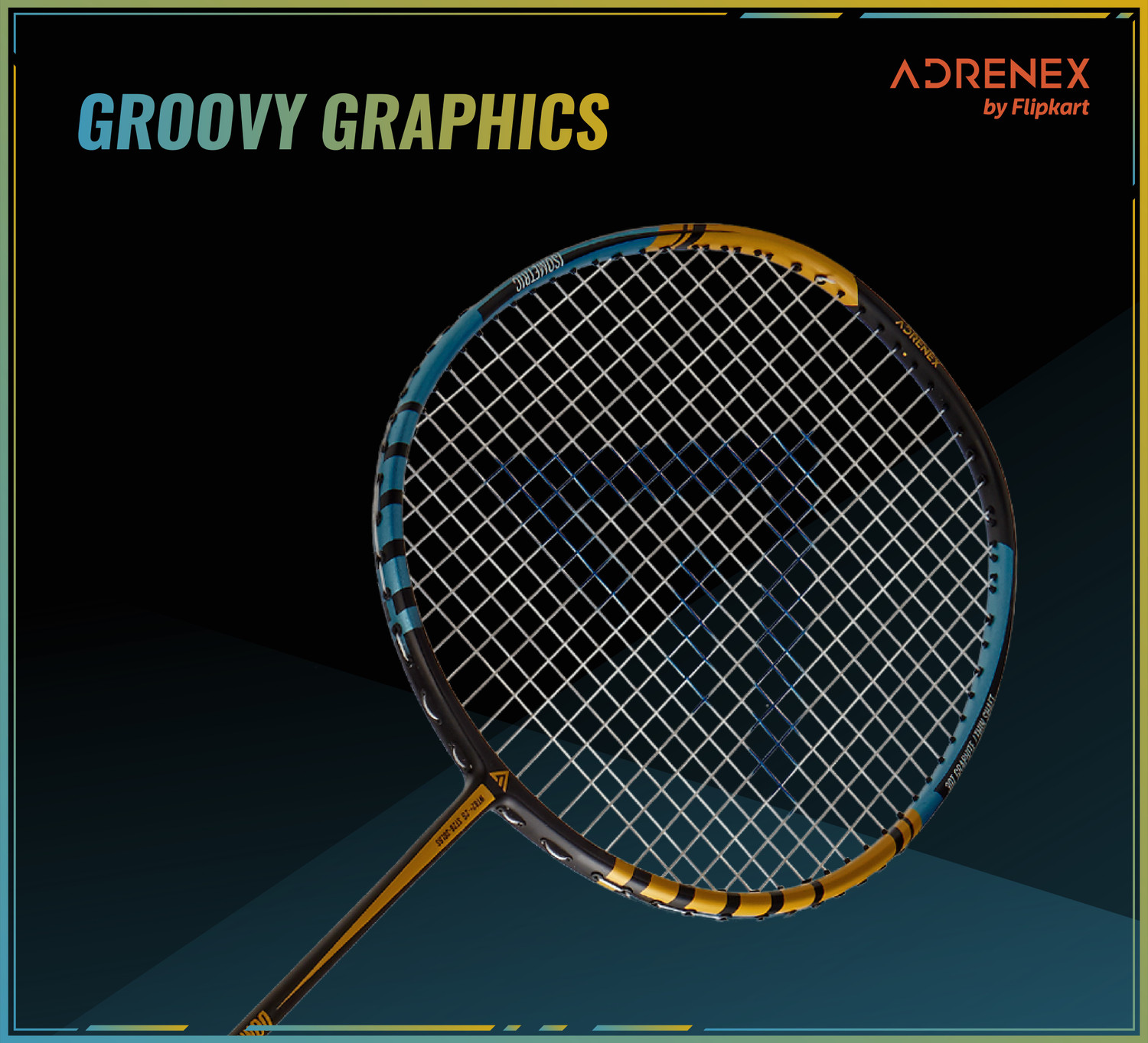 Image of Adrenex by Flipkart Dominate Ultra 5000 Graphite Multicolor Strung Badminton Racquet