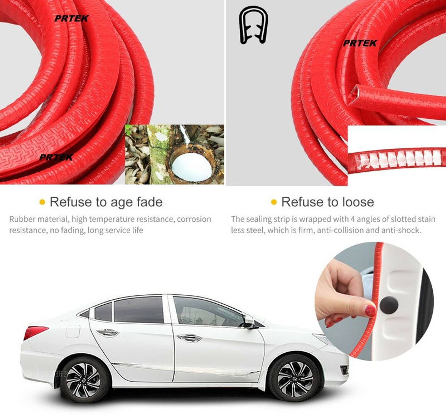 XZRTZ Car Door Edge Guards Clear, Rubber Seal Protector U Shape Edge Trim Car Door Edge Protection Fit for Most Car(Black 16Ft )A126 Matte, Glossy, Chrome Mahindra Xylo Rear Garnish Price in