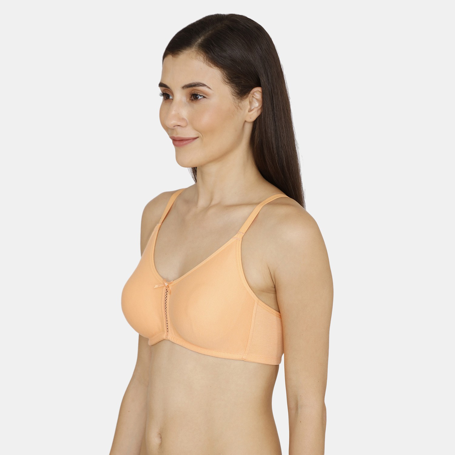 Image of ZIVAME Women Full Coverage Non Padded Bra (Orange)