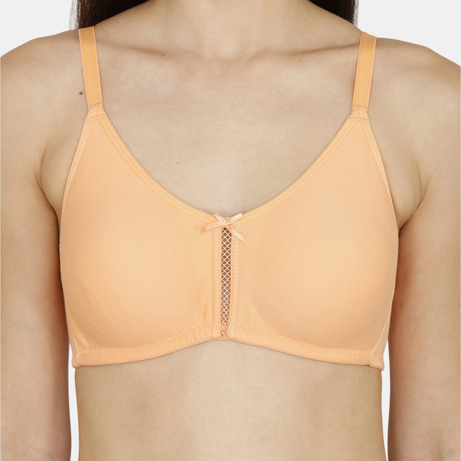Image of ZIVAME Women Full Coverage Non Padded Bra (Orange)