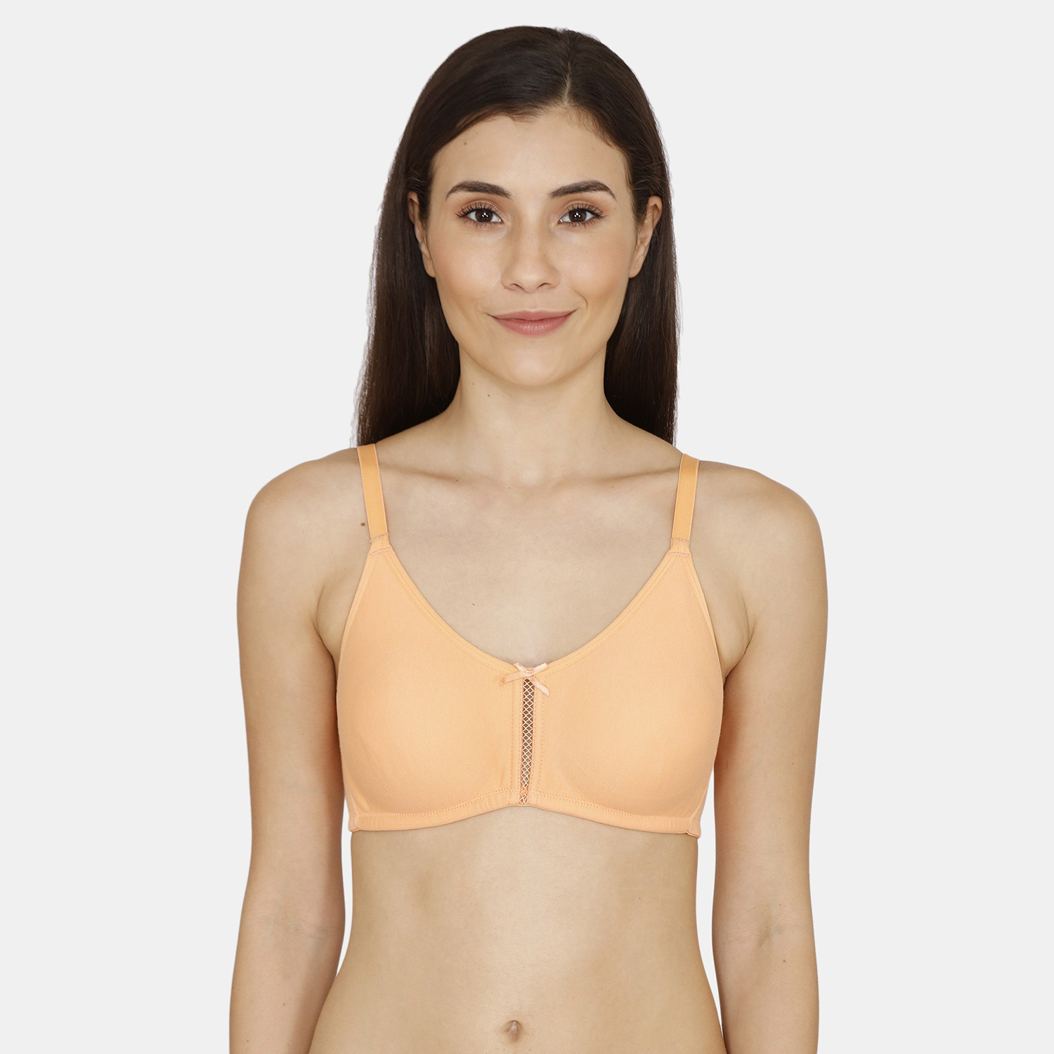 Image of ZIVAME Women Full Coverage Non Padded Bra (Orange)
