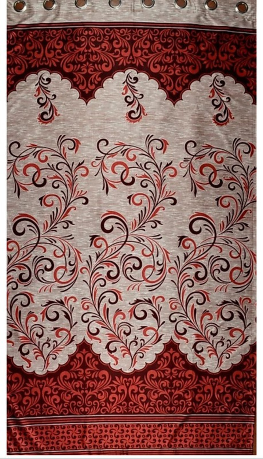 Image of Gantavya 153 cm (5 ft) Window Polyester Semi Transparent Curtain (Pack Of 2)