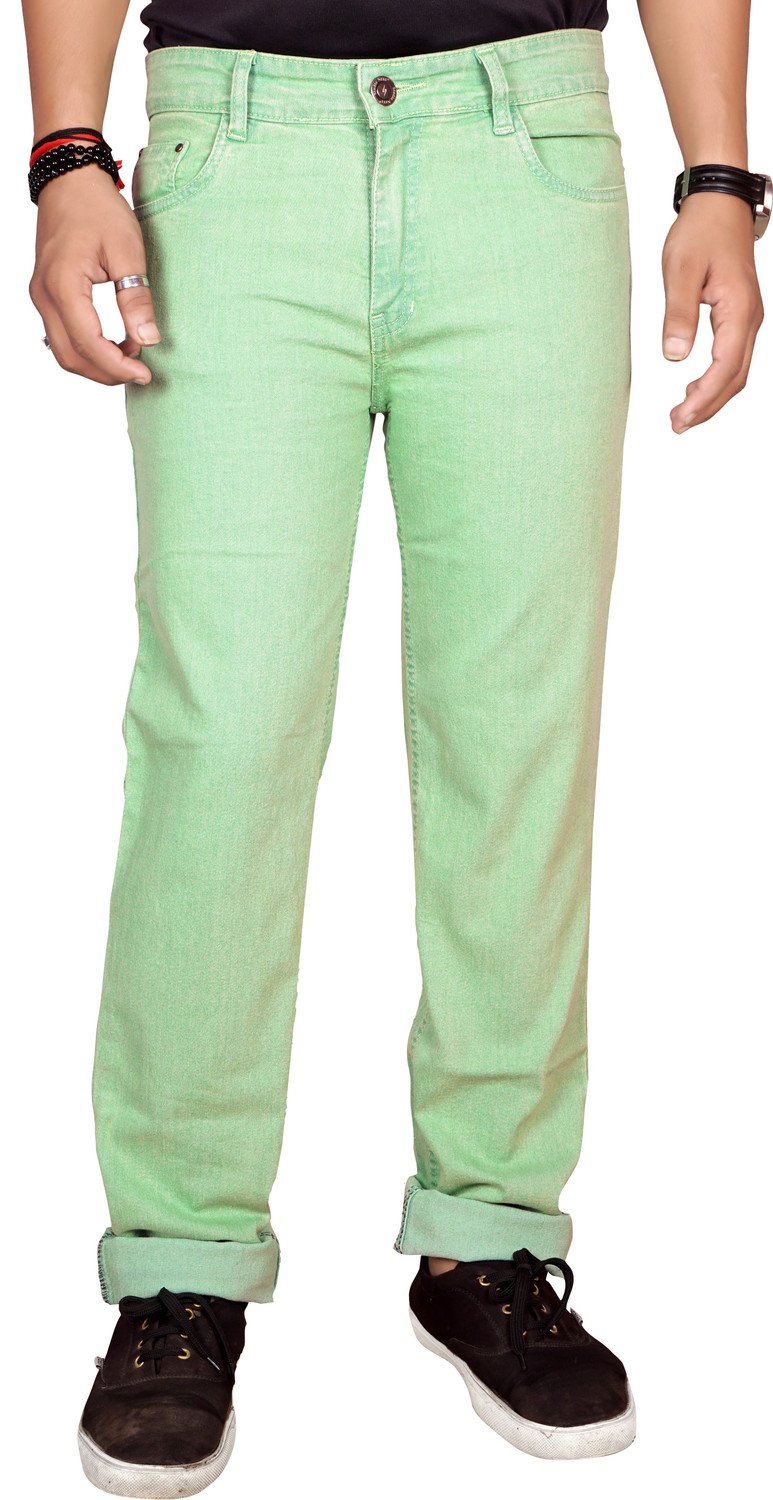 Image of JUST BLACK Regular Men Light Green Jeans
