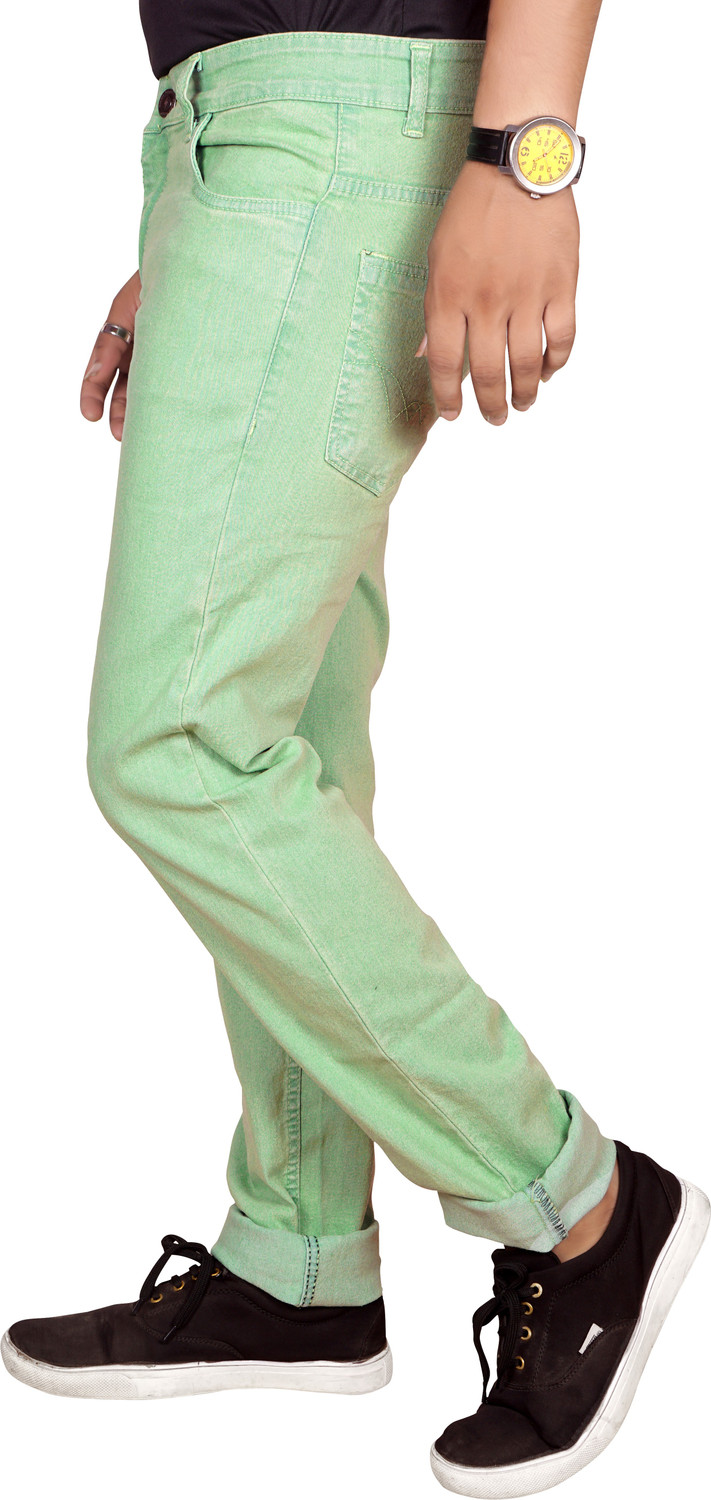 Image of JUST BLACK Regular Men Light Green Jeans
