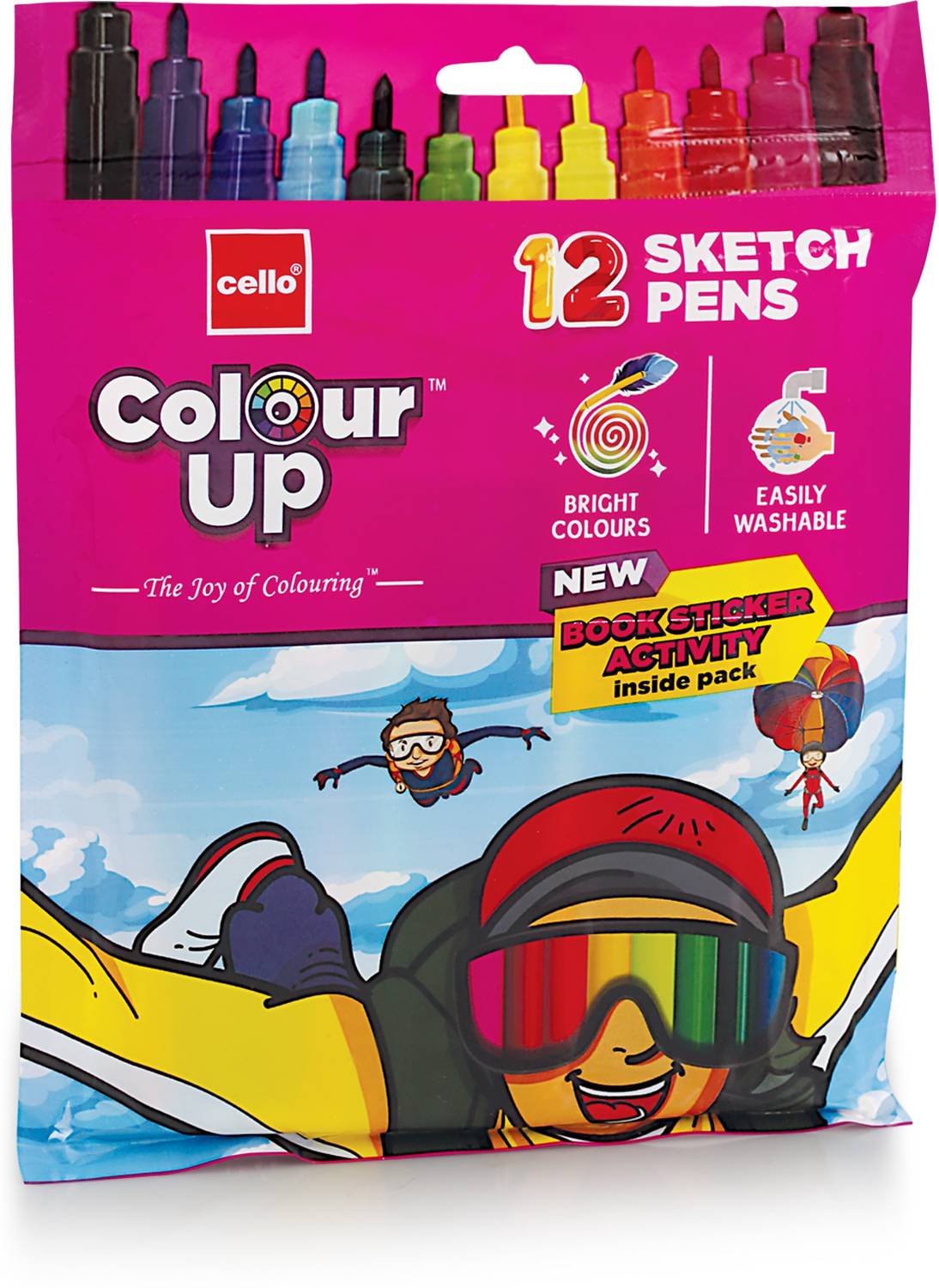 Cello ColourUp  Fine Tip Nib Sketch Pens  with Washable Ink