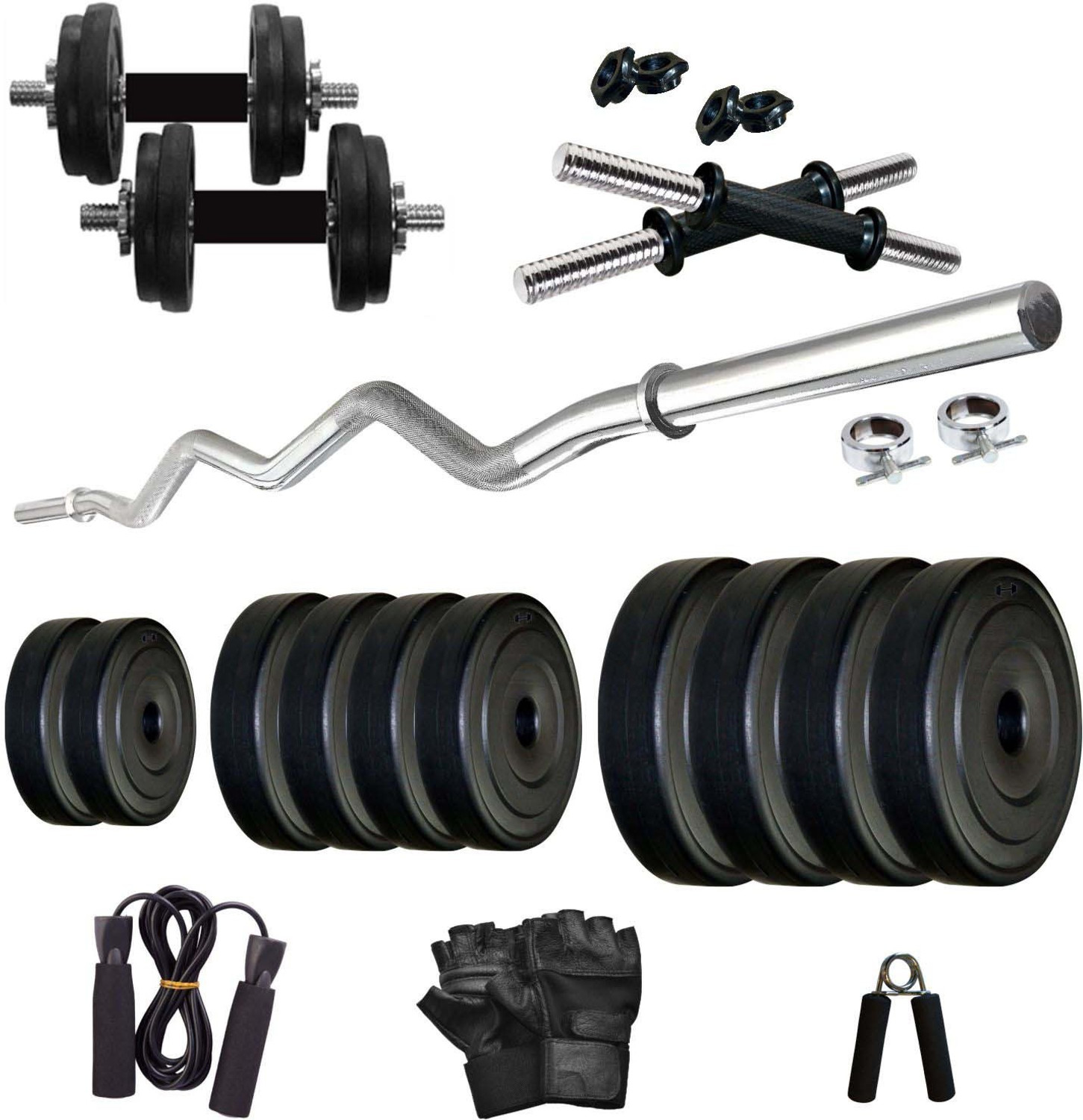 Image of KRX 18 kg PVC COMBO 3 WB Home Gym Combo