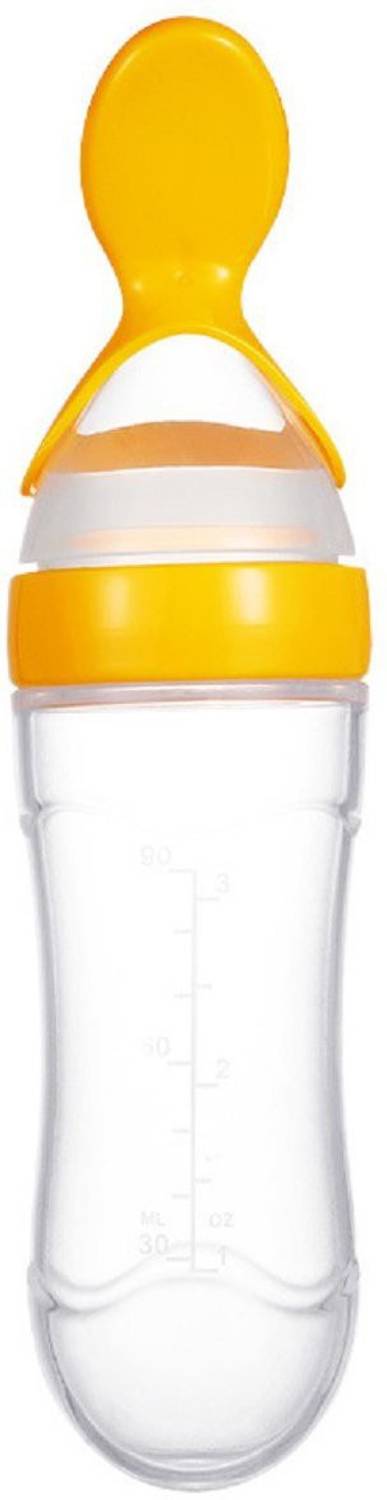 Adore Premio Food Grade Silicone Squeeze Feeder with Detachable Cap - 90ml - Easy to Use- Mess Free Feeding - Easy Grip  - Food Grade Silicone
