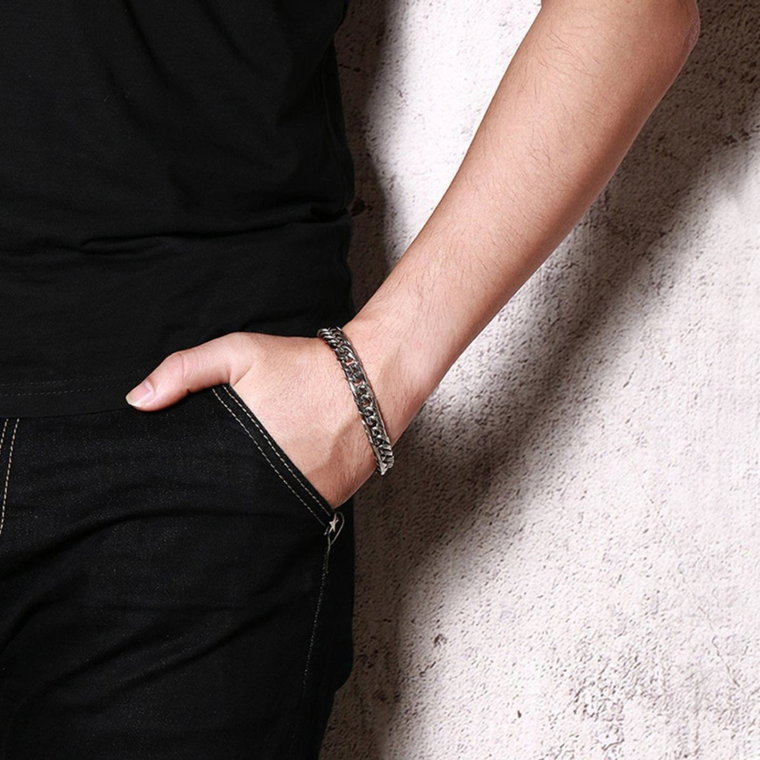 Image of the jewelbox Stainless Steel Rhodium Bracelet