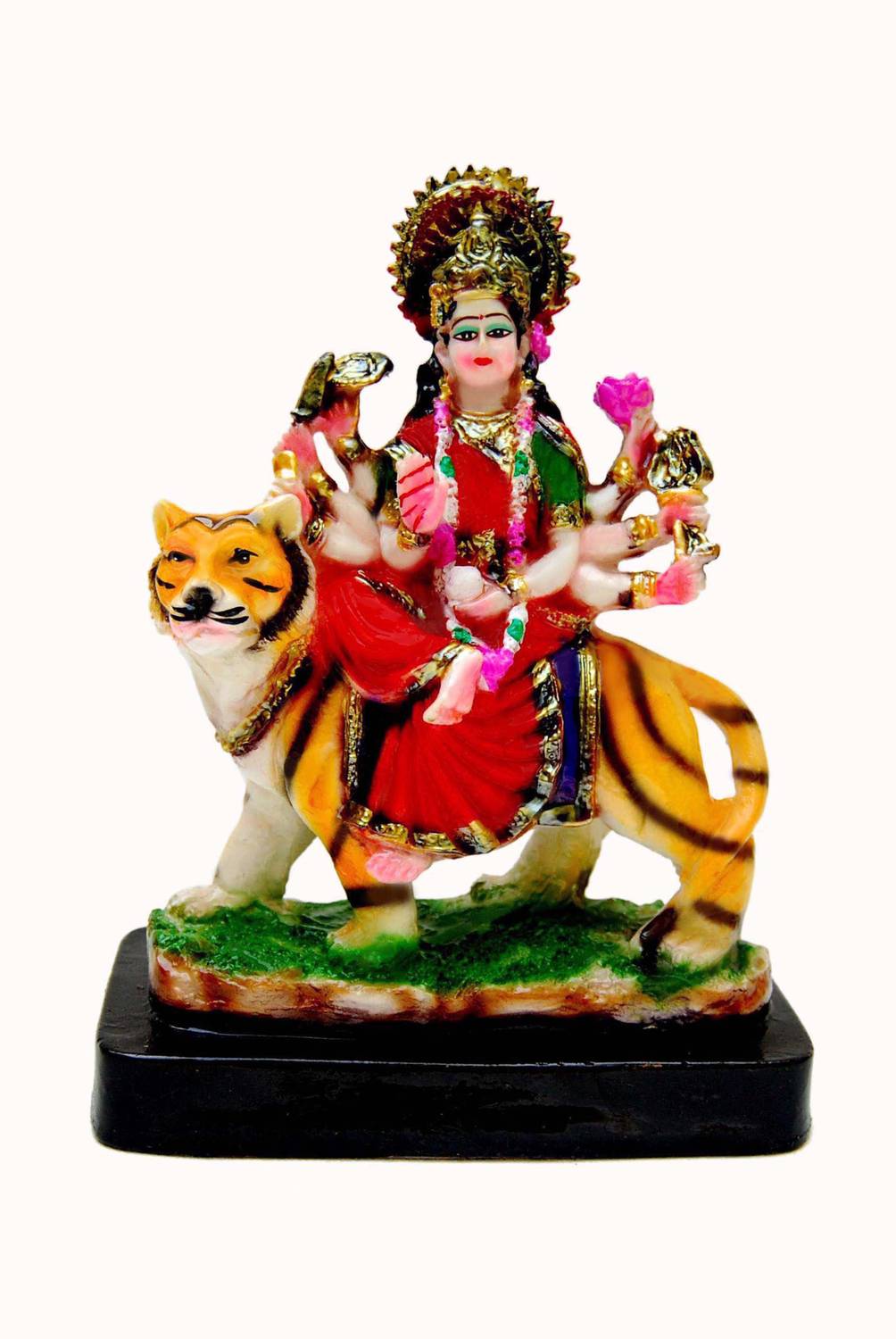 Buji Handicraft Mata durga devi/maa sherawali navratri in religious Idol statue murti gift items figureine diwali décorative for pooja & mandir & temple Decorative Showpiece - 19 cm