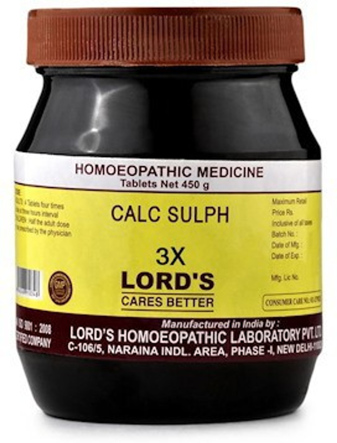 Image of LORD'S Calc Sulph 3X Tablets