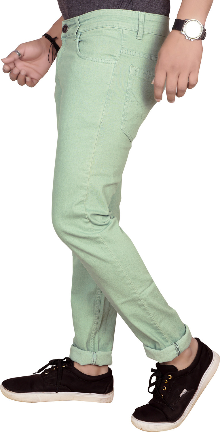 Image of JUST BLACK Regular Men Light Green Jeans