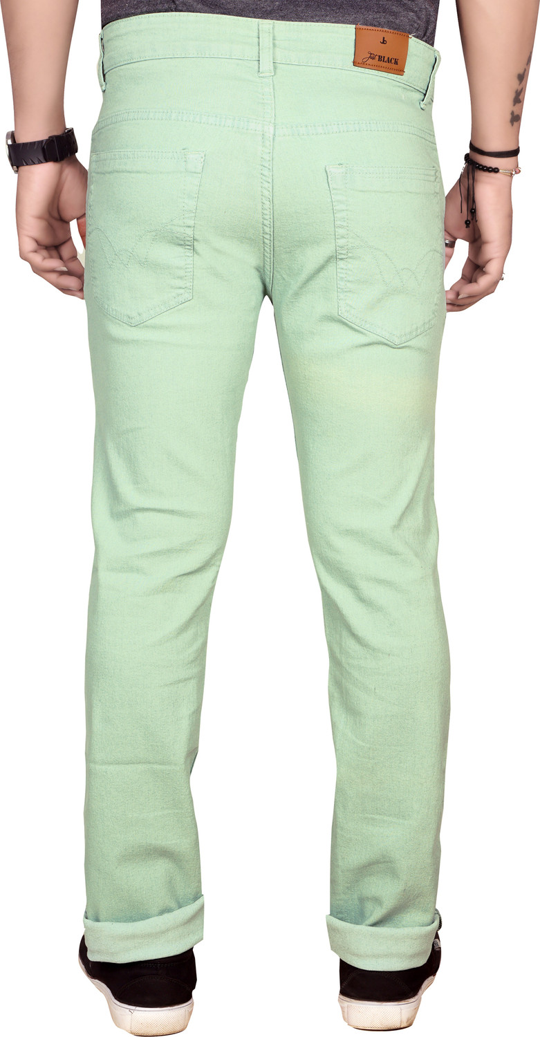 Image of JUST BLACK Regular Men Light Green Jeans