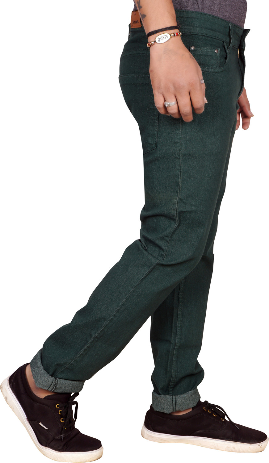 Image of JUST BLACK Regular Men Light Green Jeans