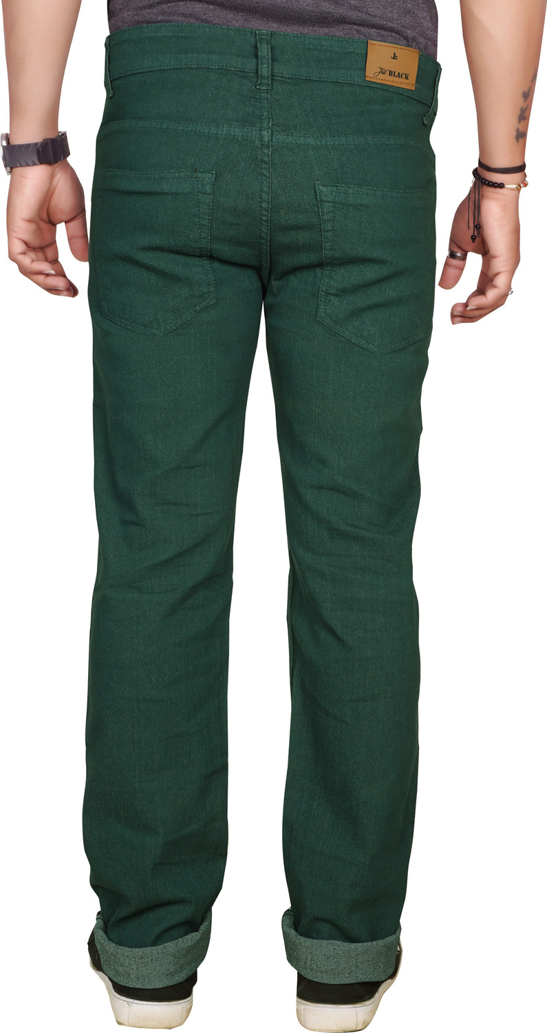 Image of JUST BLACK Regular Men Dark Green Jeans