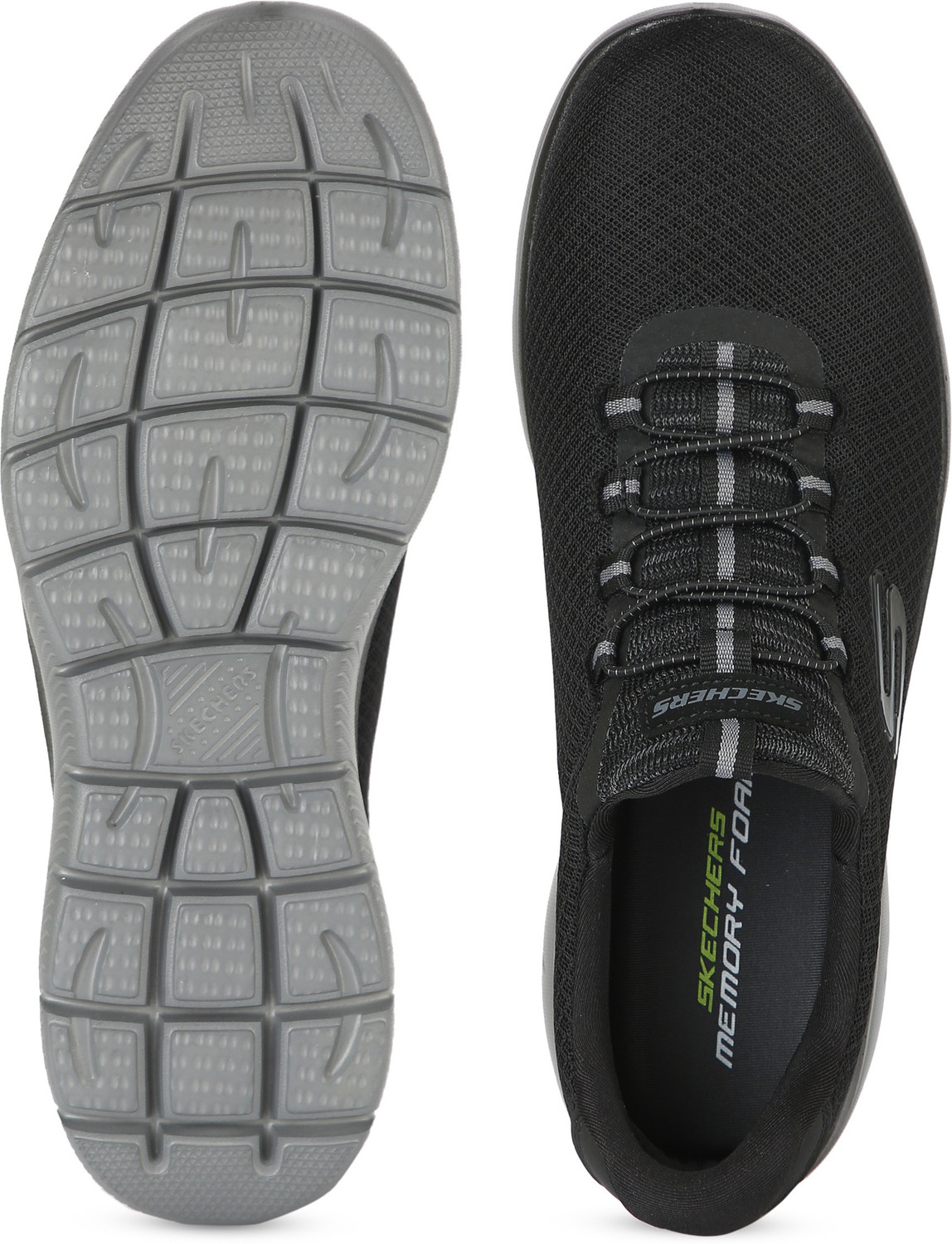 Image of Skechers SUMMITS Sneakers For Men (Black, 6)