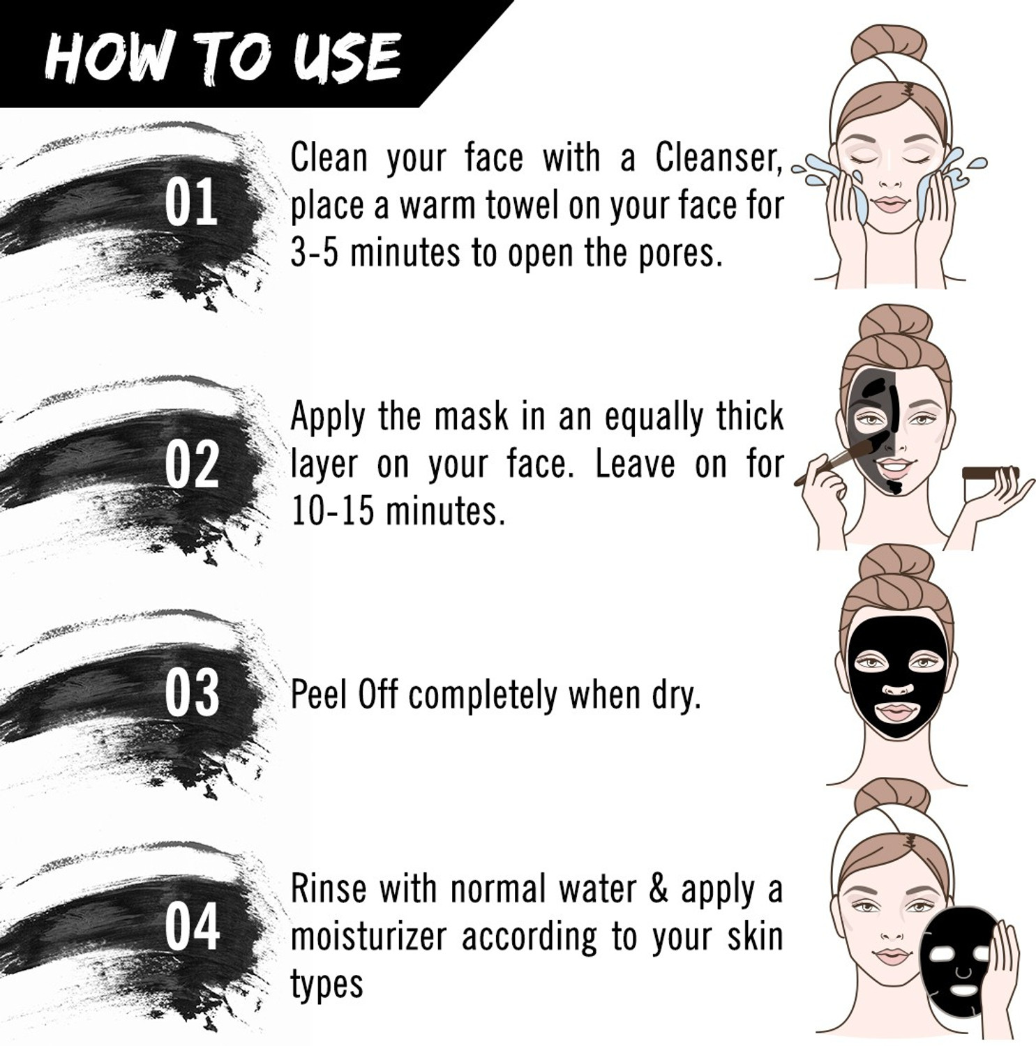 Image of KEYA SETH AROMATHERAPY Charcoal Peel Off Mask, Blackhead & Dead Skin Removal Tightens Pores, Deeply Cleanses for Men & Women Enriched with Vitamin C & Rose Extract & Activated Charcoal (50ml X 2)