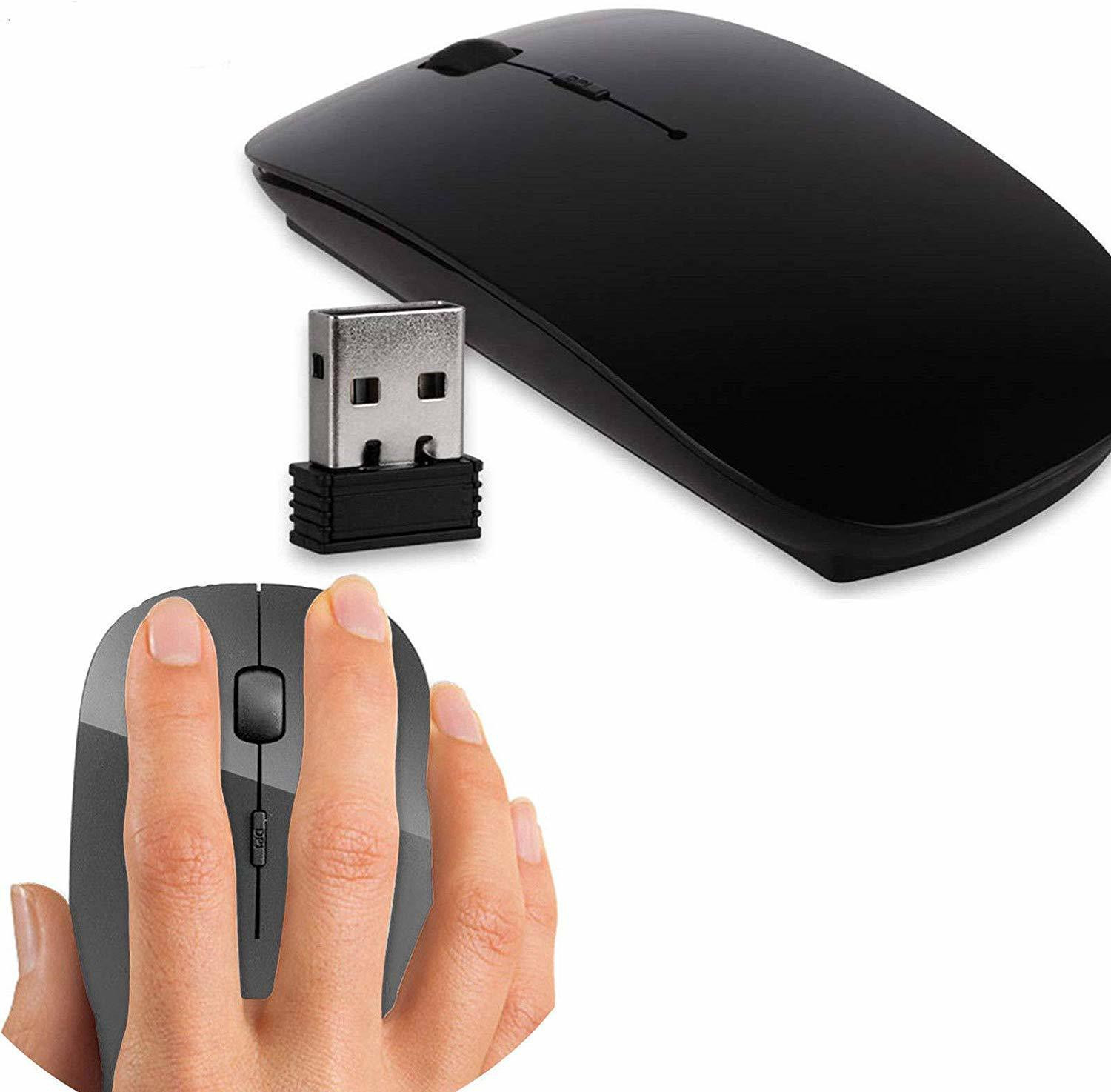 Image of coolcold Wireless Optical Gaming Mouse Slim 2.4Ghz 1200 DPI Optical Tracking Mice Ambidextrous Optical Gaming Mouse