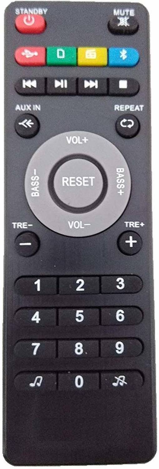 BhalTech 7 Bluetooth AUX Home Theater System Remote Control Compatible for Home Theater INTEX Remote Controller