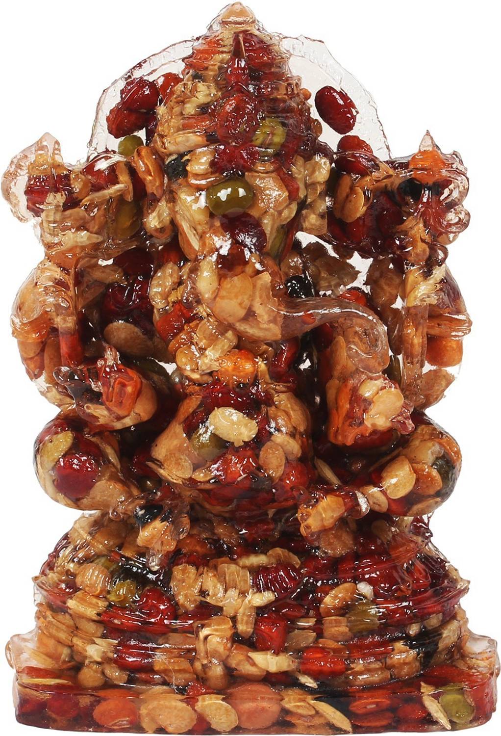 Aurra Stores Navdhan Ganpati for Success, Wealth & Good Luck Decorative Showpiece - 3.5 cm