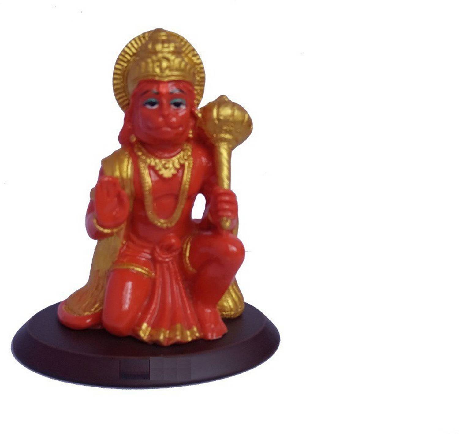 ashadeals Hindu God Hanuman Ji Car Dashboard Idol Lord Mahavir Statue Bajrangbali Handicraft Decorative Spiritual Puja Vastu Religious Pooja Gift Item & Murti for Mandir / Temple / Home Decor / office / Study Table Decorative Showpiece - 9 cm