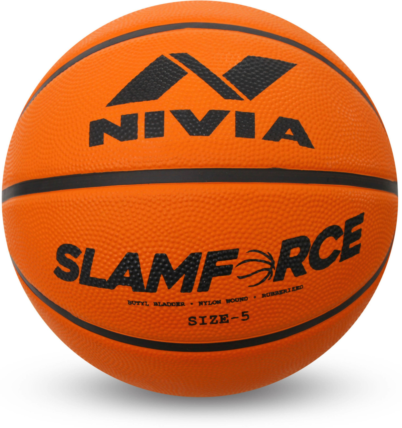 Image of NIVIA Slamforce, 8 Panels, Rubber Moulded, Made for Beginners, Ideal for all surfaces Basketball - Size: 5